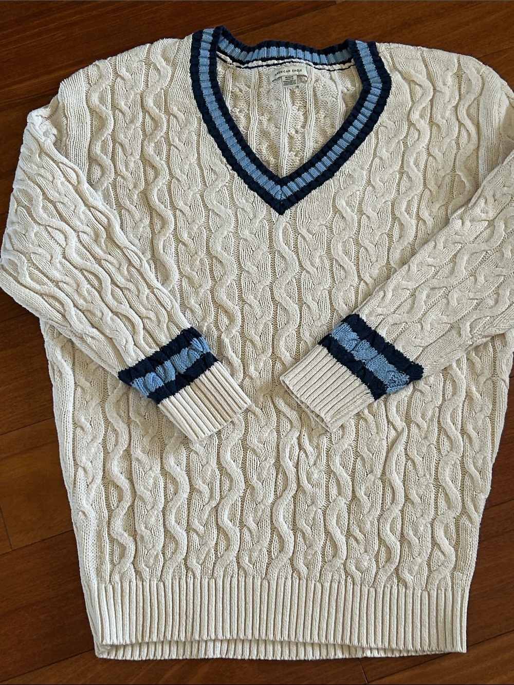 American Eagle Collegiate V Neck Sweater